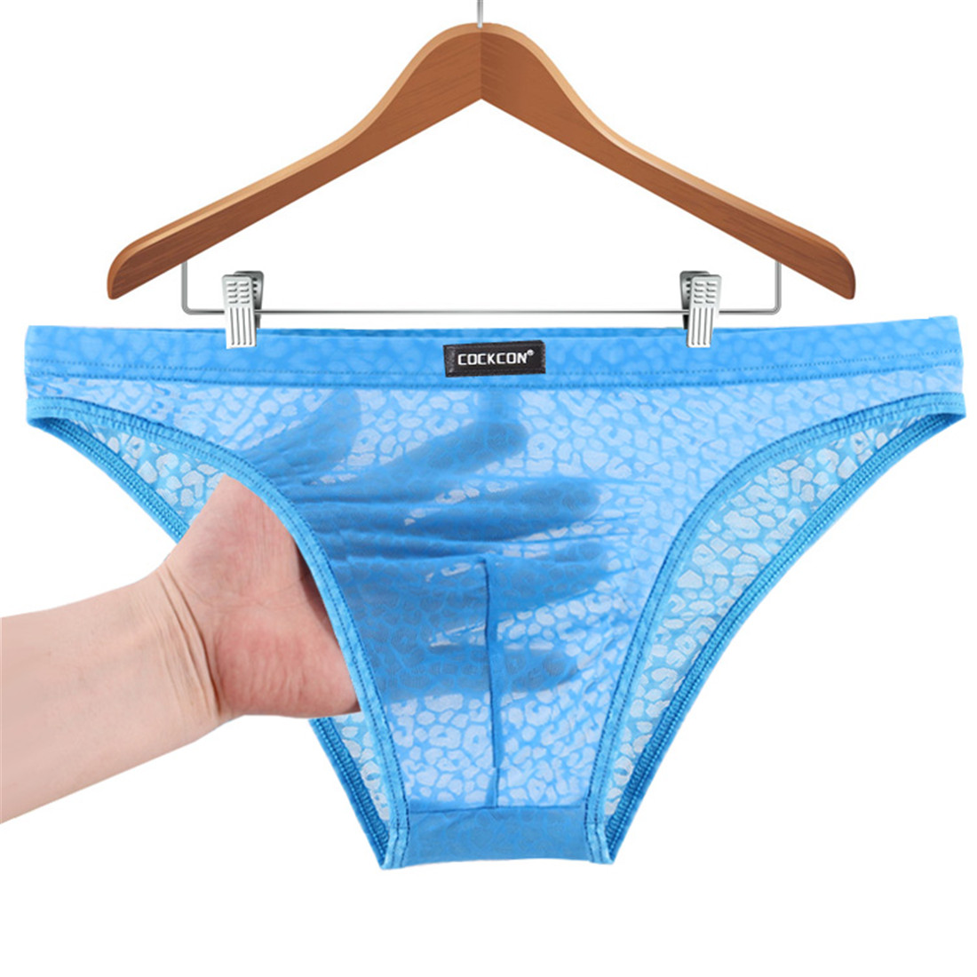 Men's Sexy Soft New Style Lace Transparent Bikini Briefs Panties ...